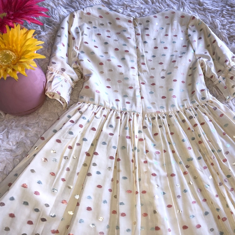 Girls Pretty Cream Dress